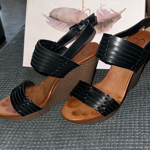 Jessica Simpson Black Wedges - Picture 8 of 13